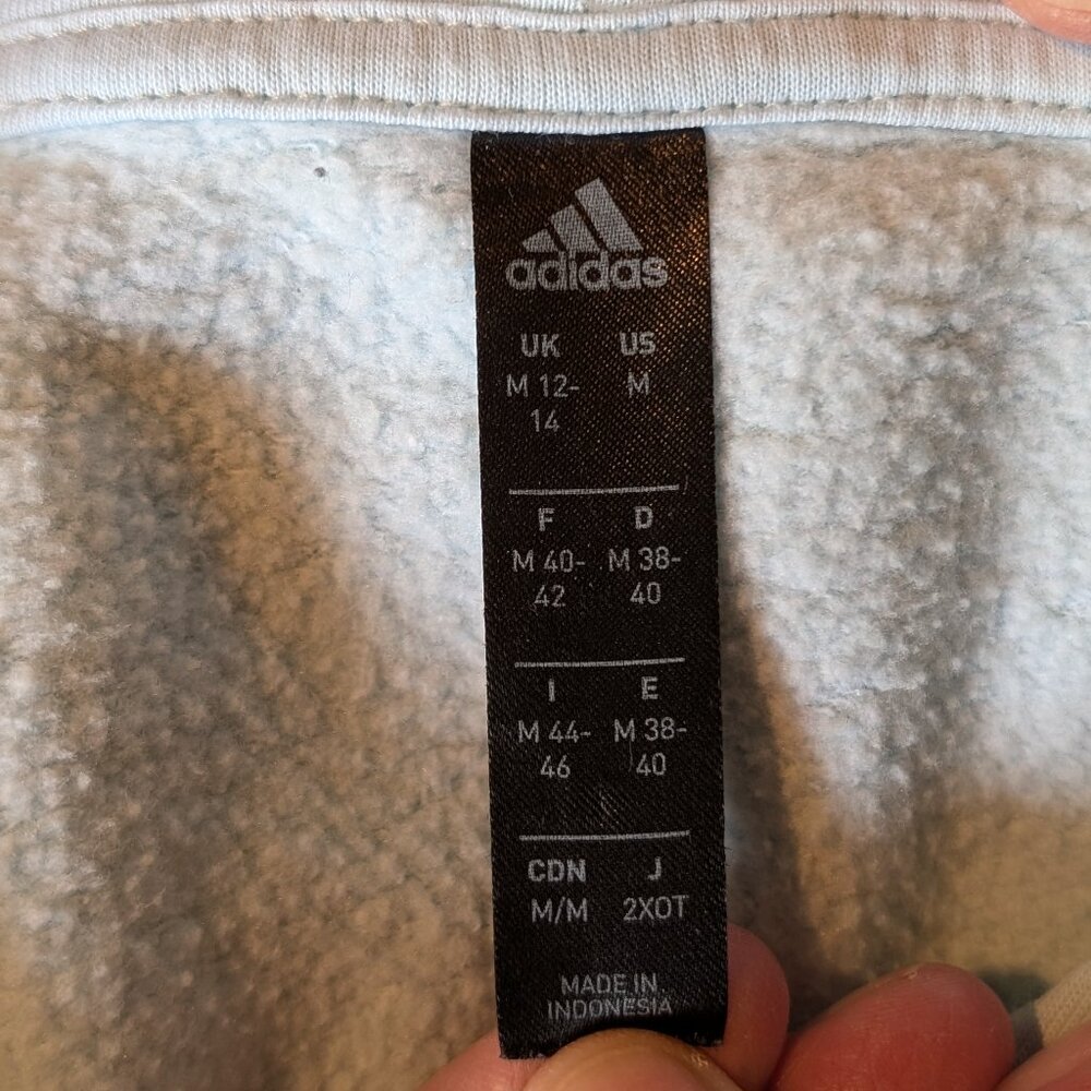 Adidas Hoodie with Lavender Logo Light Blue/Mint Size Medium 12/14 - Picture 6 of 8